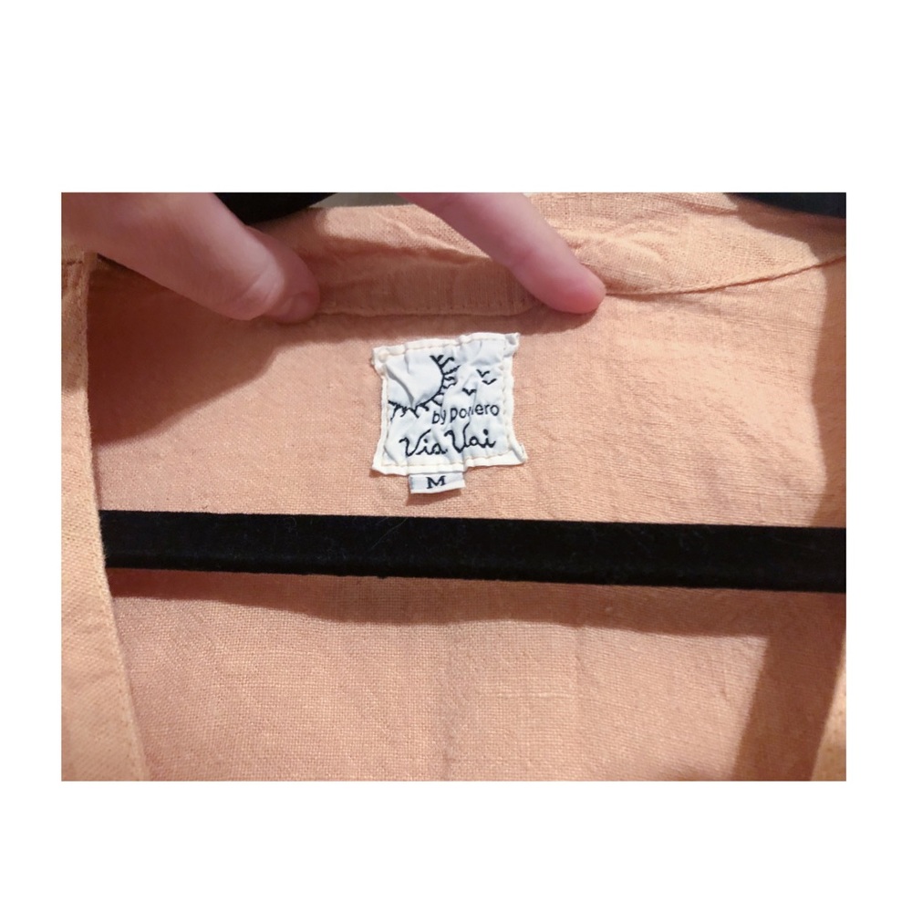 Linen button front top - Picture 3 of 3